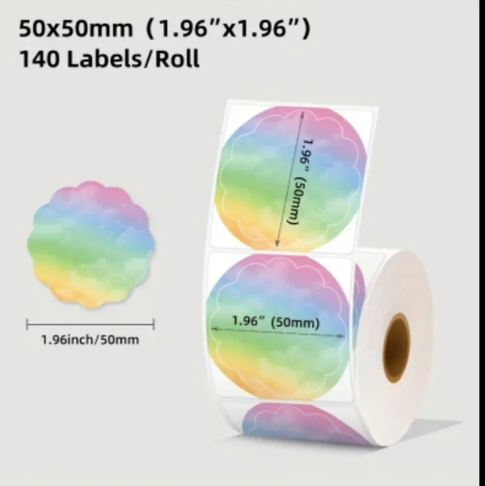 100 thermal Rainbow flowers Stickers